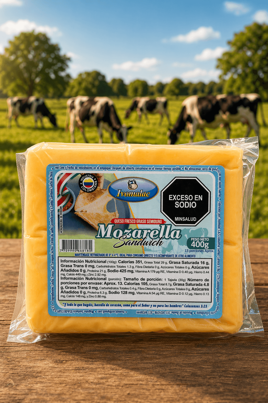 MOZZARELLA SÁNDWICH 400G