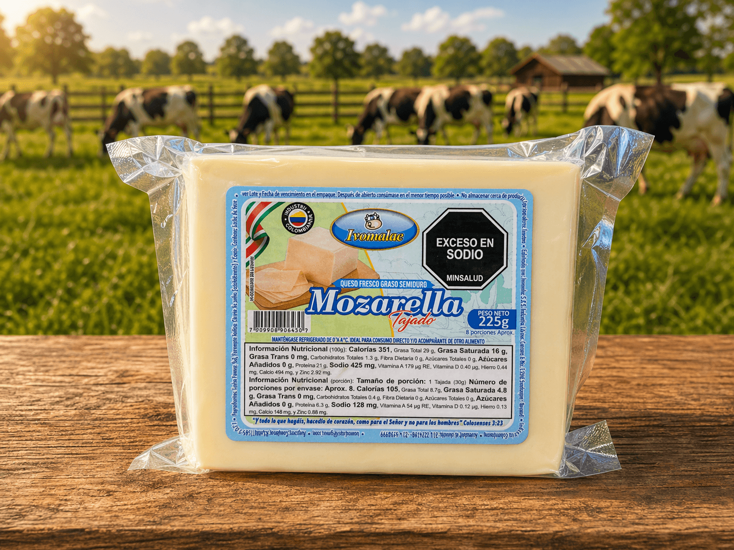 MOZZARELLA TAJADO 225G