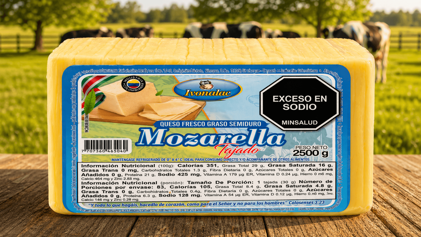 MOZZARELLA TAJADO 2500G