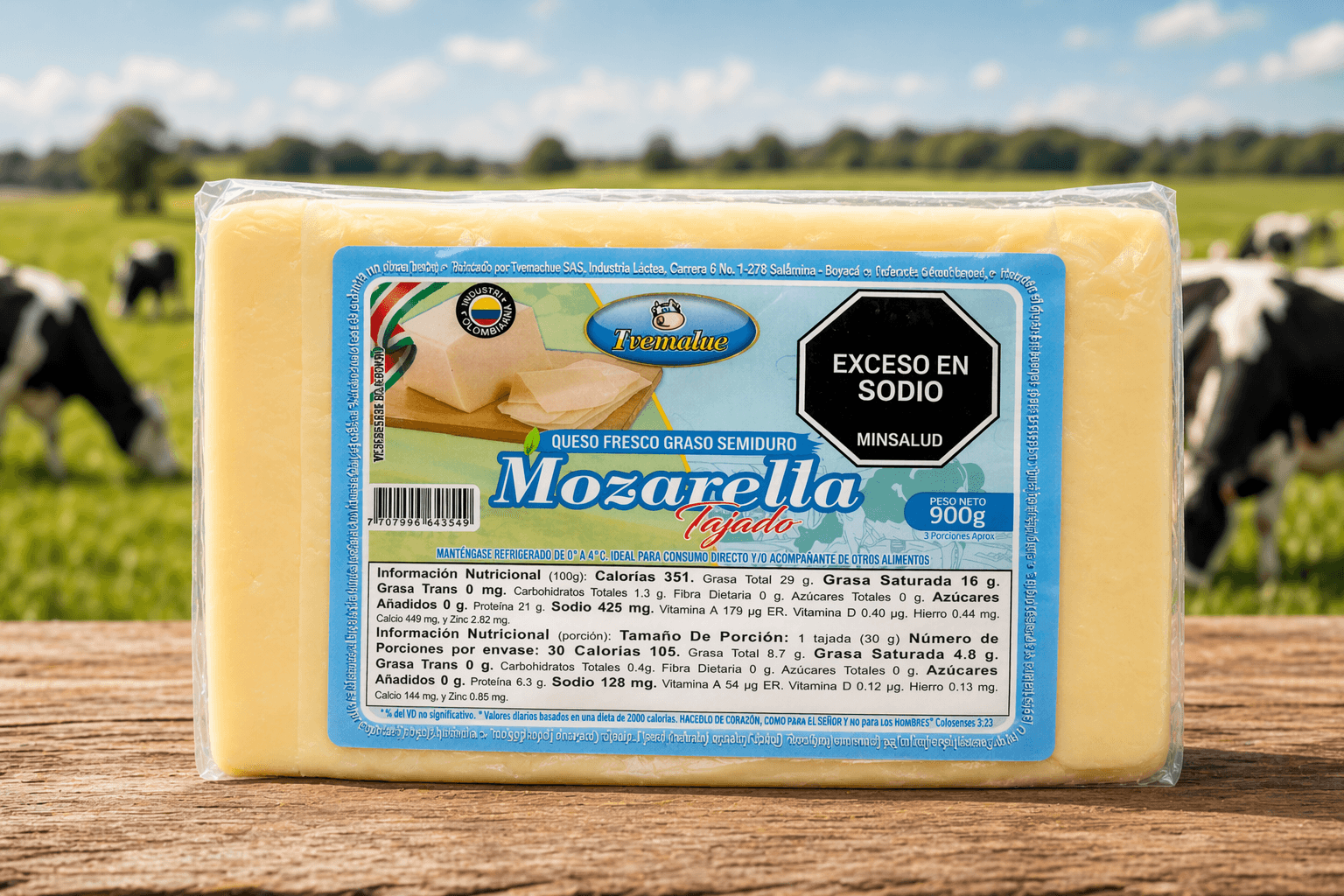 MOZZARELLA TAJADO 900G